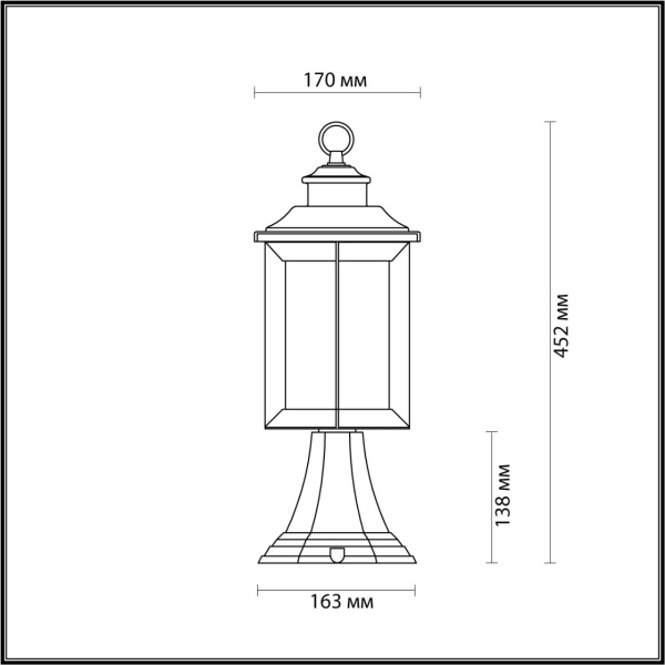 картинка Наземный фонарь Mavret 4961/1A IP44 от магазина BTSvet