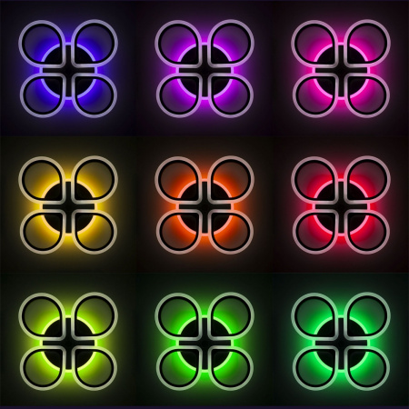 картинка Потолочная люстра светодиодная с управлением голосом и смартфоном с пультом регулировкой цветовой температуры и яркости Транай CL235A145E RGB от магазина BTSvet