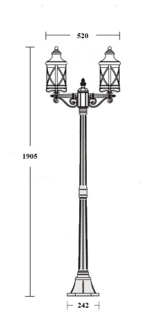 картинка Наземный фонарь LUCERNA 84808A/02 Bl от магазина BTSvet