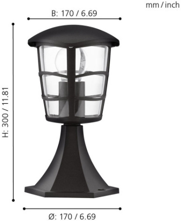 картинка Наземный фонарь уличный Aloria 93099 от магазина BTSvet