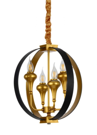 Подвесная люстра Demetra LDP 1225-4 BK+GD