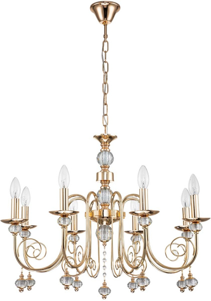 картинка Подвесная люстра Shine 678/8PL E14*40W Gold от магазина BTSvet
