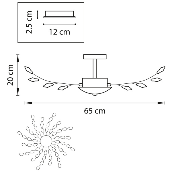 картинка Потолочная люстра ISABELLE 791182 от магазина BTSvet