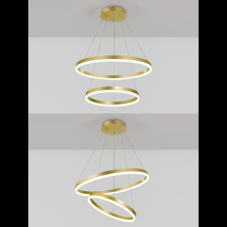 картинка Подвесной светильник светодиодный LED LAMPS 81299, 160W, золото, LED от магазина BTSvet