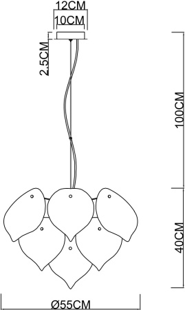 картинка Подвесная люстра Palmer A5695SP-5WH от магазина BTSvet