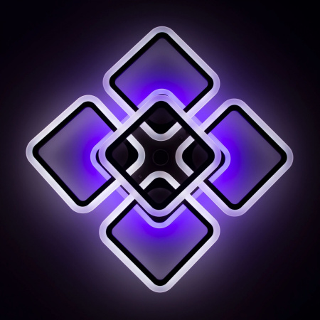 картинка Потолочная люстра светодиодная с управлением голосом и смартфоном с пультом регулировкой цветовой температуры и яркости Марсель CL232A155E RGB от магазина BTSvet