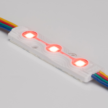 картинка Модуль герметичный ARL-ORION-R07-12V RGB (5050, 3 LED) (Arlight, Закрытый) 026540 от магазина BTSvet