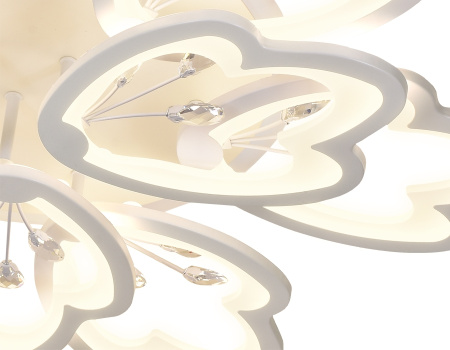 картинка Потолочная люстра светодиодная с пультом, регулировкой яркости, цветовой температуры и ночным режимом Acrylica FA511 от магазина BTSvet