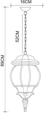 картинка Уличный светильник подвесной A1045SO-1BN от магазина BTSvet