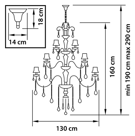 картинка Хрустальная большая люстра NATIVO 715287 от магазина BTSvet