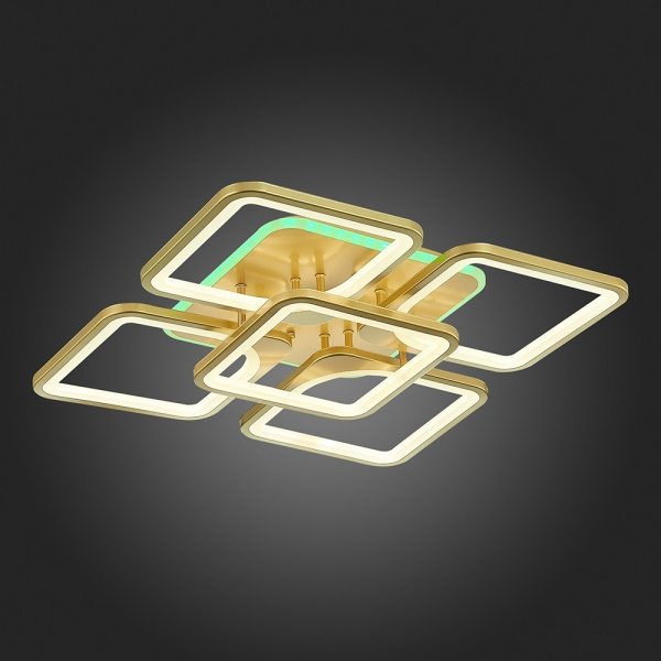 картинка Потолочная люстра светодиодная с пультом и управлением смартфоном регулировкой цветовой температуры и яркости ночным режимом Valiano SLE500422-05RGB от магазина BTSvet