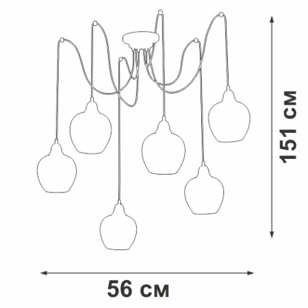 картинка Подвесной светильник V3978-1/6S от магазина BTSvet