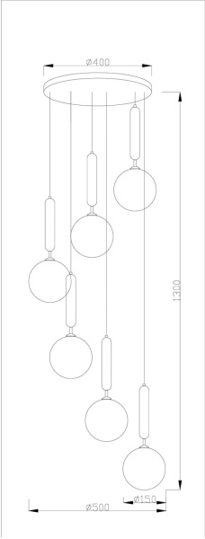 картинка Подвесной светильник V2031-1P Violla 6*G9*60W от магазина BTSvet