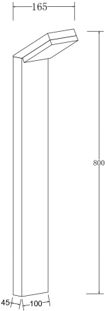 картинка Уличный наземный светильник Paso O595FL-L12B3K от магазина BTSvet
