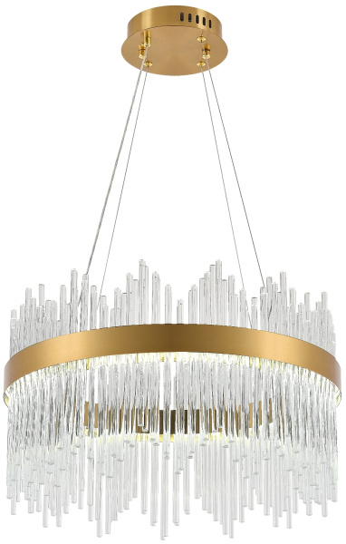 картинка Подвесная люстра хрустальная светодиодная с управлением смартфоном и пультом регулировкой цветовой температурой и яркости ночным режимом и таймером LED LAMPS 81260 от магазина BTSvet