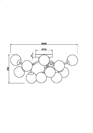 картинка Потолочная люстра Dallas MOD545CL-12BS от магазина BTSvet