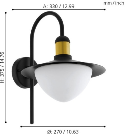 картинка Настенный фонарь уличный Sirmione 97285 от магазина BTSvet