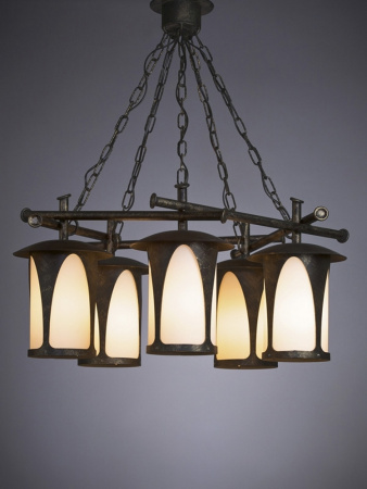 Кованый уличный светильник подвесной Borneo 160-95/bg-02