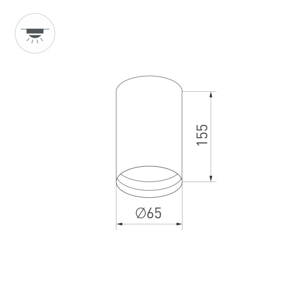 картинка Накладной светильник LED SP-POLO-SURFACE-R65-8W Warm3000 (WH-WH, 40 deg) (Arlight, IP20 Металл, 5 лет) 027510 от магазина BTSvet