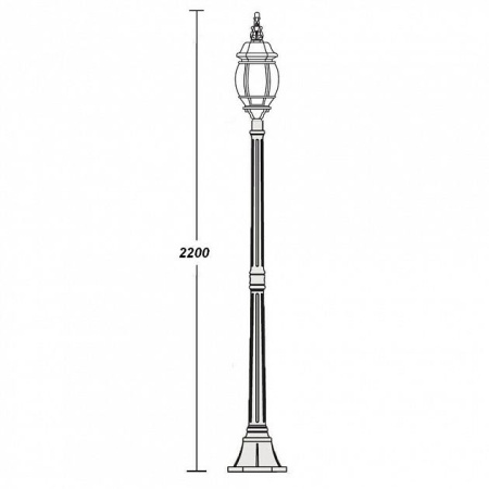 картинка Наземный фонарь 83408L Gb от магазина BTSvet