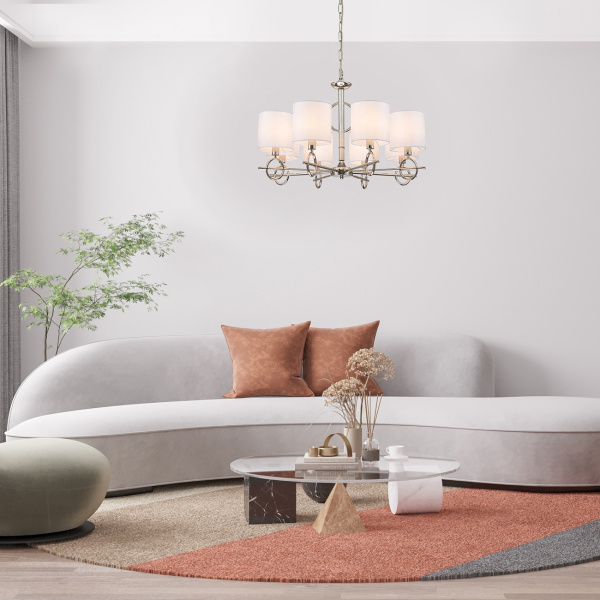 картинка Подвесная люстра Moraine 10167/8PL E14*40W Nickel от магазина BTSvet