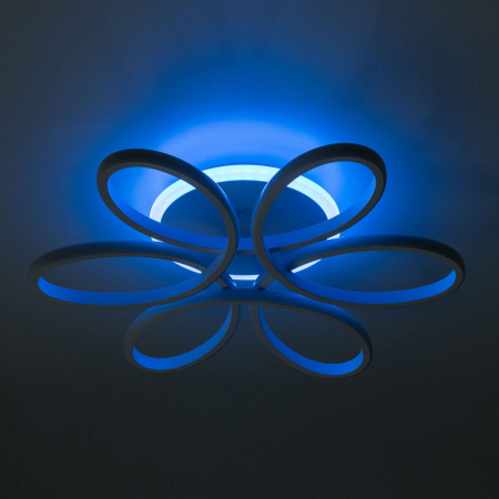 картинка Потолочная люстра светодиодная с управлением смарфоном и пультом регулировка яркости и цветовой температуры Сезар Смарт CL233A150E RGB от магазина BTSvet