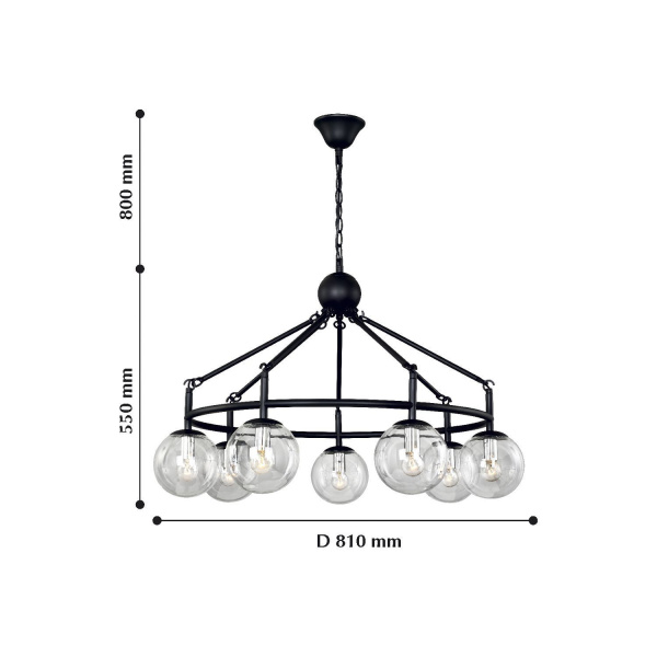 картинка Подвесная люстра Cirque 2169-7P от магазина BTSvet