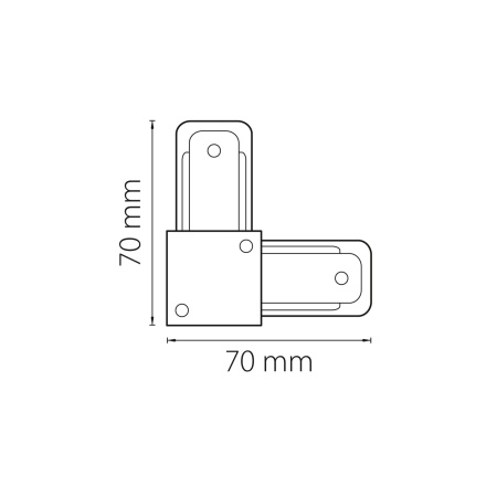картинка Соединитель L-образный однофазный Barra 502126 от магазина BTSvet