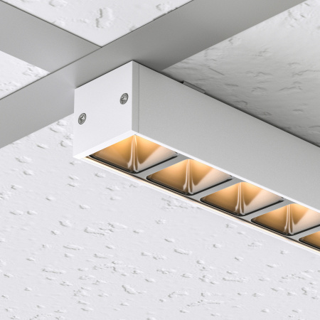 картинка Потолочный светильник LED прямоугольный SNAP-STARLINE-LASER-S1200-26W Warm3000 (WH-BK, 80 deg, 48V) (Arlight, IP40 Металл, 3 года) 031573 от магазина BTSvet