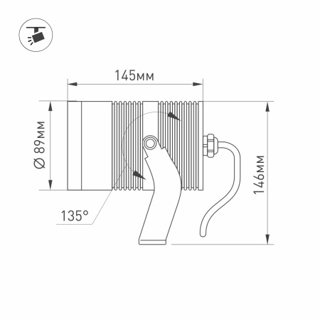 картинка Прожектор светодиодный ALT-RAY-R89-25W Day4000 (DG, 24 deg, 230V) (Arlight, IP67 Металл, 3 года) 029699 от магазина BTSvet