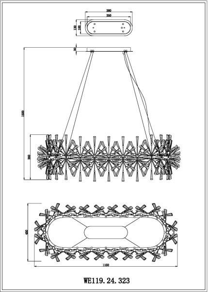 картинка Подвесной светильник Floriane WE119.24.323 от магазина BTSvet