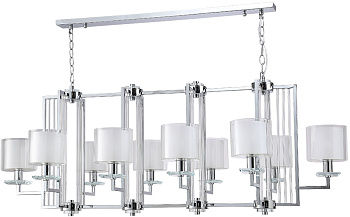 Подвесная люстра NICOLAS SP10 L1300 NICKEL/WHITE