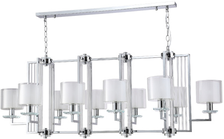 Подвесная люстра NICOLAS SP10 L1300 NICKEL/WHITE