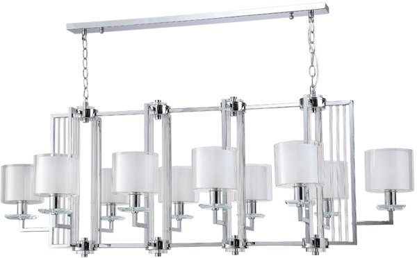 Подвесная люстра NICOLAS SP10 L1300 NICKEL/WHITE