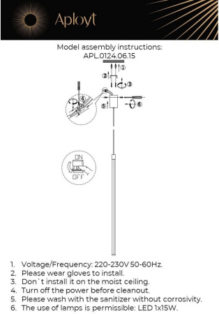 картинка Подвесной светильник Gabi APL.0124.06.15 от магазина BTSvet