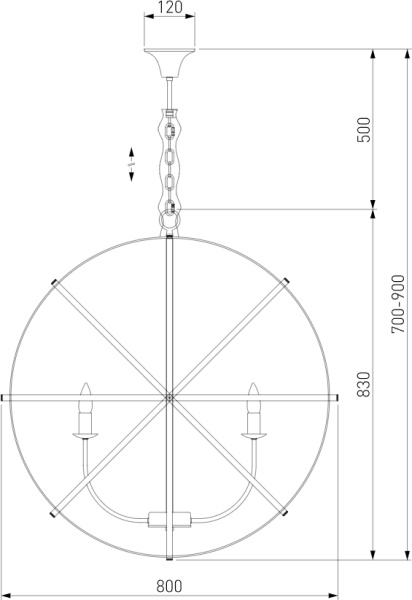 картинка Подвесная люстра Santi 60139/8 от магазина BTSvet