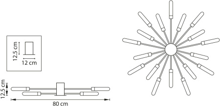 картинка Потолочная люстра на штанге Ragno 732187 от магазина BTSvet