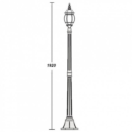 картинка Наземный фонарь 83408S W от магазина BTSvet