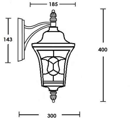 картинка Настенный фонарь уличный VENECIA 2S 91802S/04 Bl от магазина BTSvet