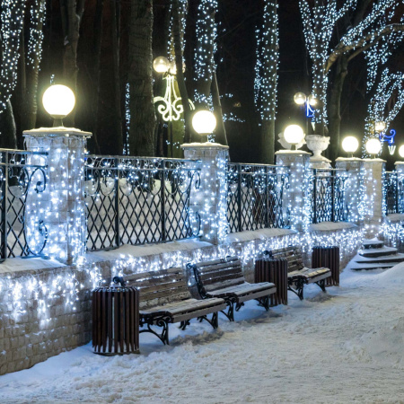 картинка Светодиодная гирлянда ARD-EDGE-CLASSIC-2400x600-CLEAR-88LED-STD WHITE (230V, 6W) (Ardecoled, IP65) 026002 от магазина BTSvet