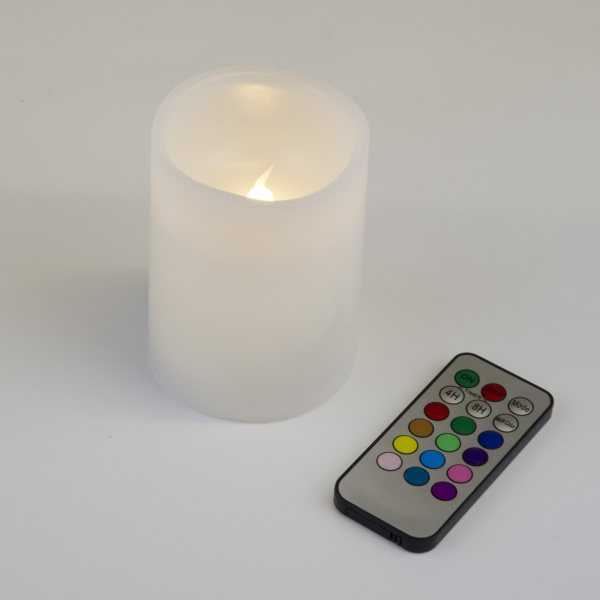 Декоративная свеча светодиодная с пультом ULD-F052 RGB RC CANDLE