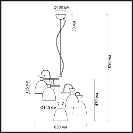 картинка Подвесная люстра Kizzy 3735/5 от магазина BTSvet