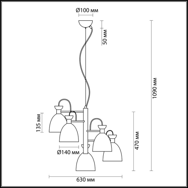 картинка Подвесная люстра Kizzy 3735/5 от магазина BTSvet