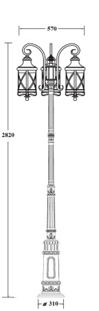 картинка Наземный фонарь LUCERNA 84810B/18/Е7 Gb от магазина BTSvet