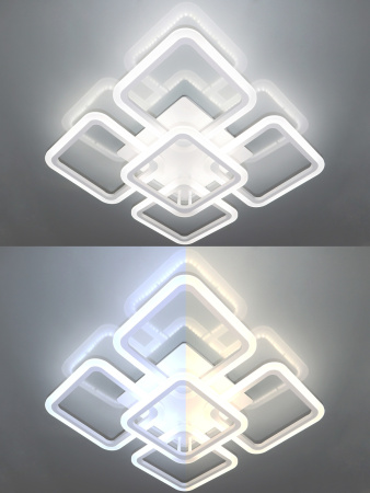 картинка Потолочная люстра светодиодная с управлением пультом смартфоном и голосом регулировкой цветовой температуры и яркости ночным режимом и таймером LED LAMPS 81218 от магазина BTSvet