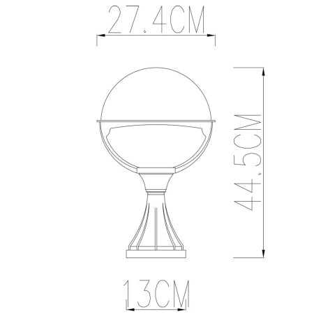 картинка Наземный фонарь уличный Monaco A1494FN-1BK от магазина BTSvet