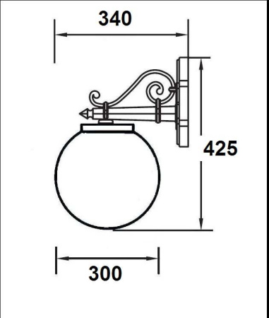 картинка Настенный фонарь уличный 88202L Bl от магазина BTSvet
