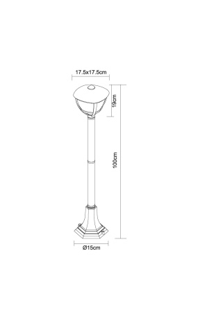 картинка Наземный фонарь Nollo 31993 IP44 от магазина BTSvet