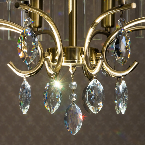 картинка Люстра подвесная хрустальная Бронза Инга CL335183 от магазина BTSvet