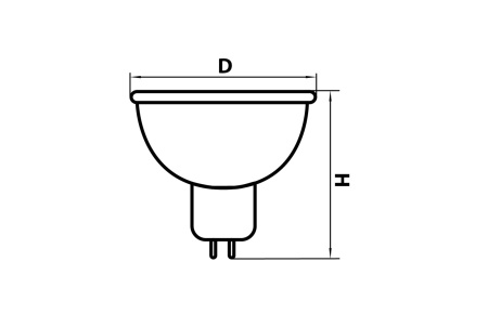 картинка Лампочка галогеновая полусфера GU5.3 50W 3000K 921227 от магазина BTSvet